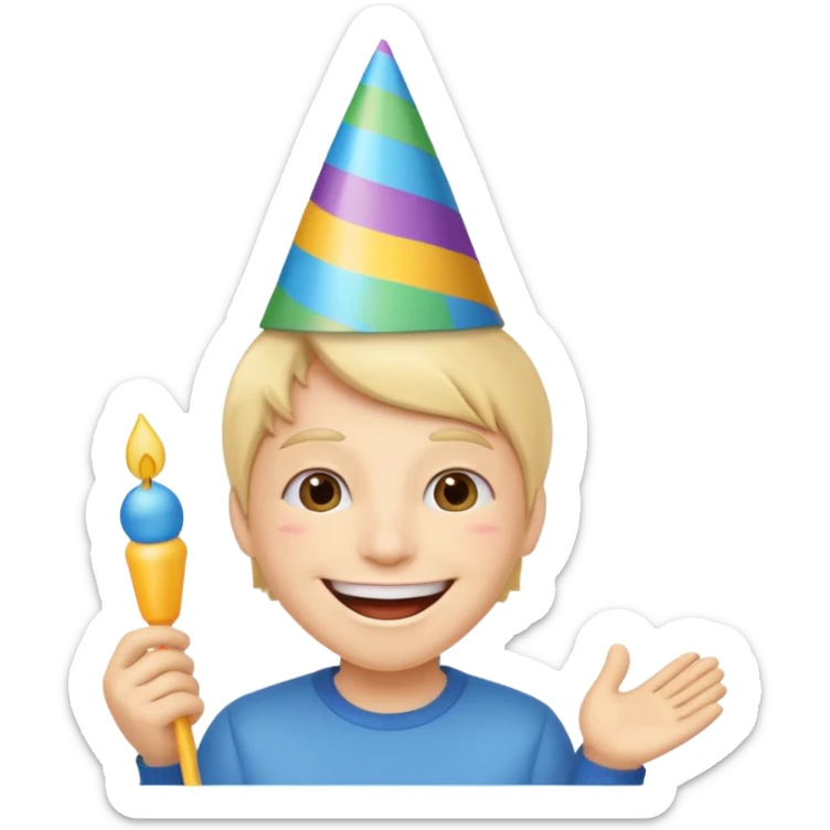 Emoji  (précisément celui-ci😅i)qui fête anniversaire  sticker