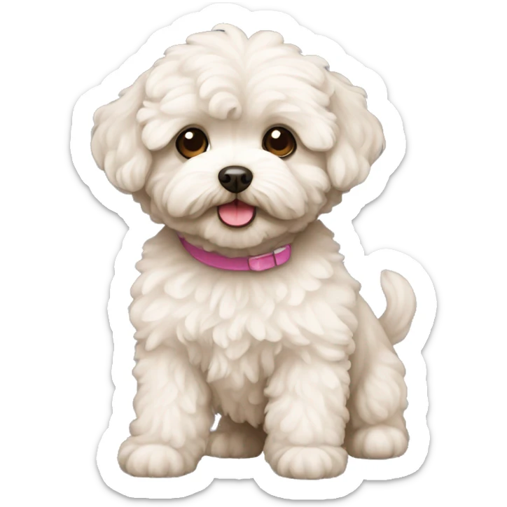 maltipoo dog sticker