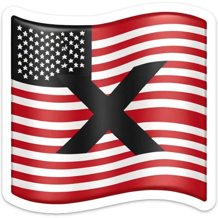 United States flag with a swastika symbol replacing the stars  sticker