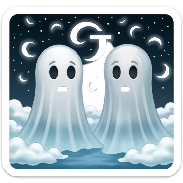 The ghosts from the Kids See Ghosts album cover by Kanye West and Kid Cudi sticker