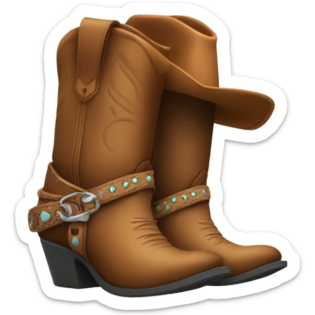 Cowgirl boots sticker