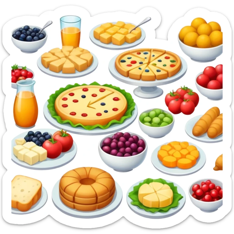 Table with food sticker