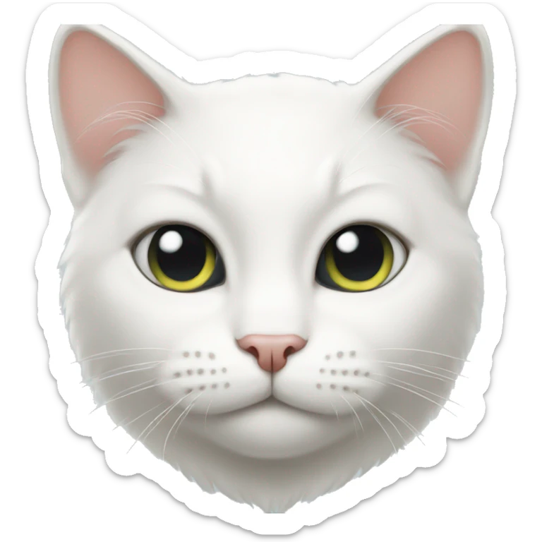 White cat sticker