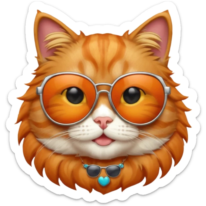 Cat with sunglasses sticker