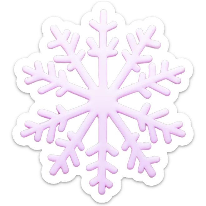 pastel pink snowflake  sticker