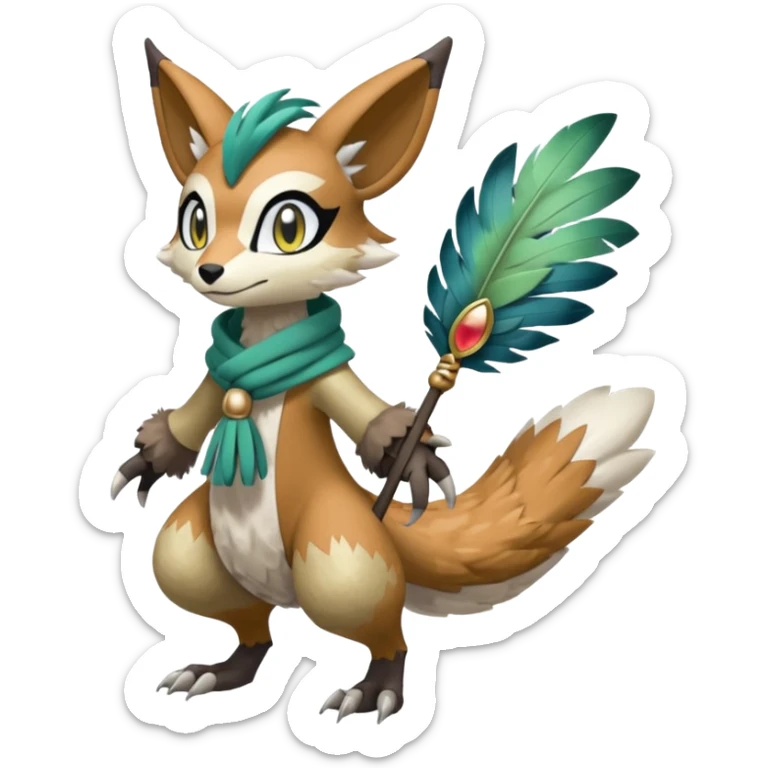 Meloetta-Vernid-Trico-Sergal-Pokémon-Fakémon-fusion-hybrid-creature sticker