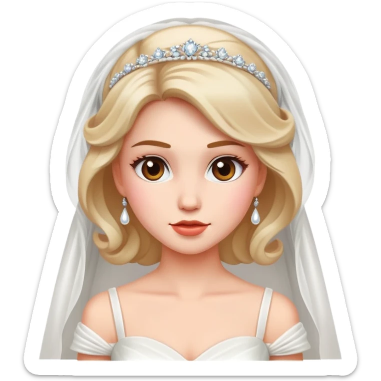 Blushing bride sticker