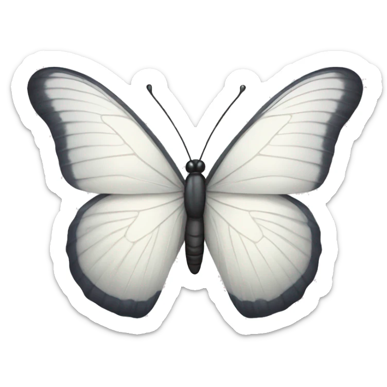 White Butterfly  sticker