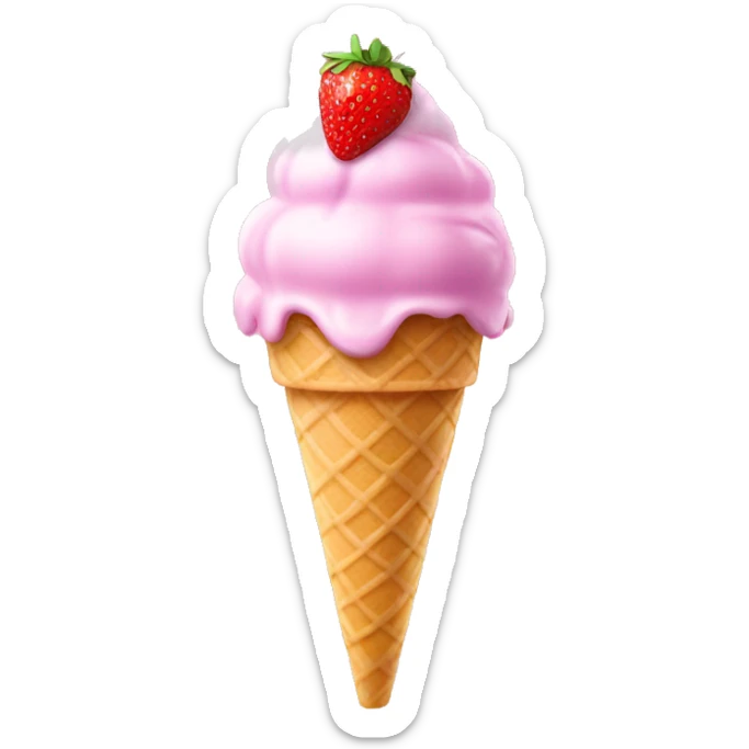 Ice cream do strawberry sticker