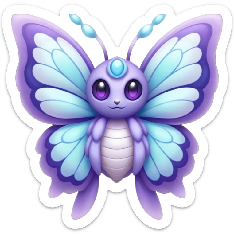 Butterfree-Lunala-Venonat-Fakémon-hybrid-creature (full body)  sticker