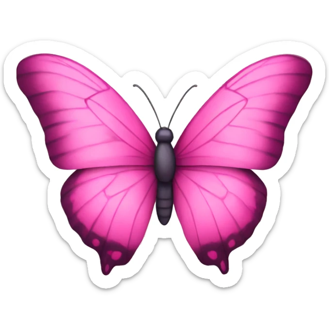 Pink butterfly  sticker
