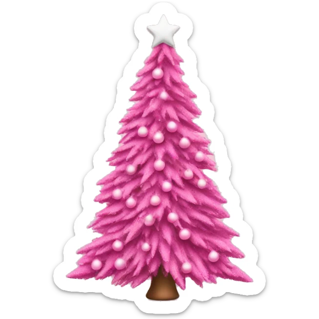 Pink Christmas tree  sticker