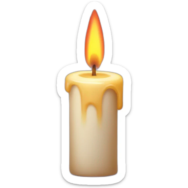 Lumbered candle from the cartoon sticker