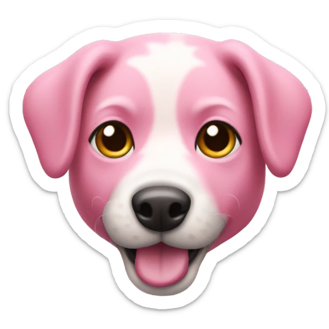 Pink dog  sticker