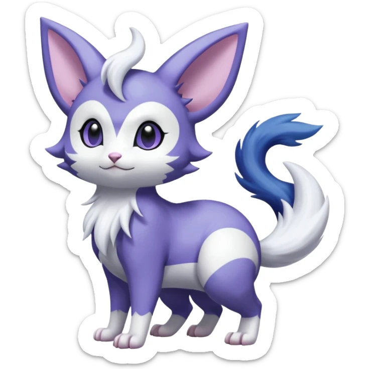 Shiny Furret-Absol-Meowstic-Mienshao-Espeon-Hybrid (Full body) sticker