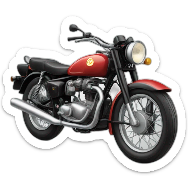 classic motorcycle sticker