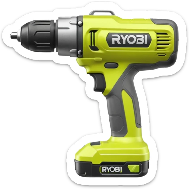 Ryobi ONE+ Taladro atornillador de batería R18PD2 (18 V, 2 baterías, 1,5 Ah, 40 Nm) emoji style  sticker