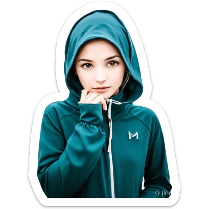 Ноутбук с Lightroom-подобным интерфейсом, нарисован от руки sticker