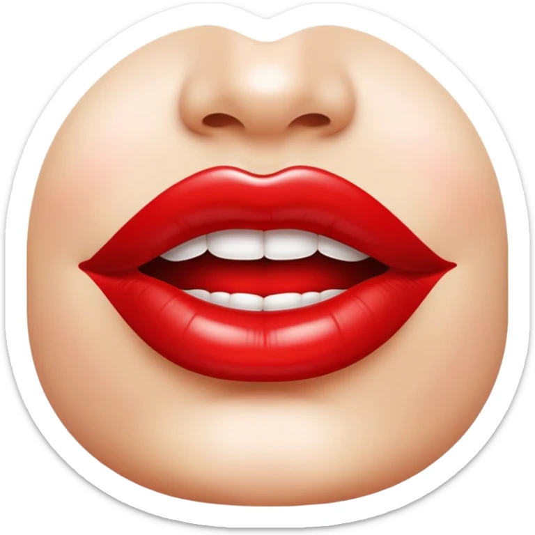 shiny woman lips sticker