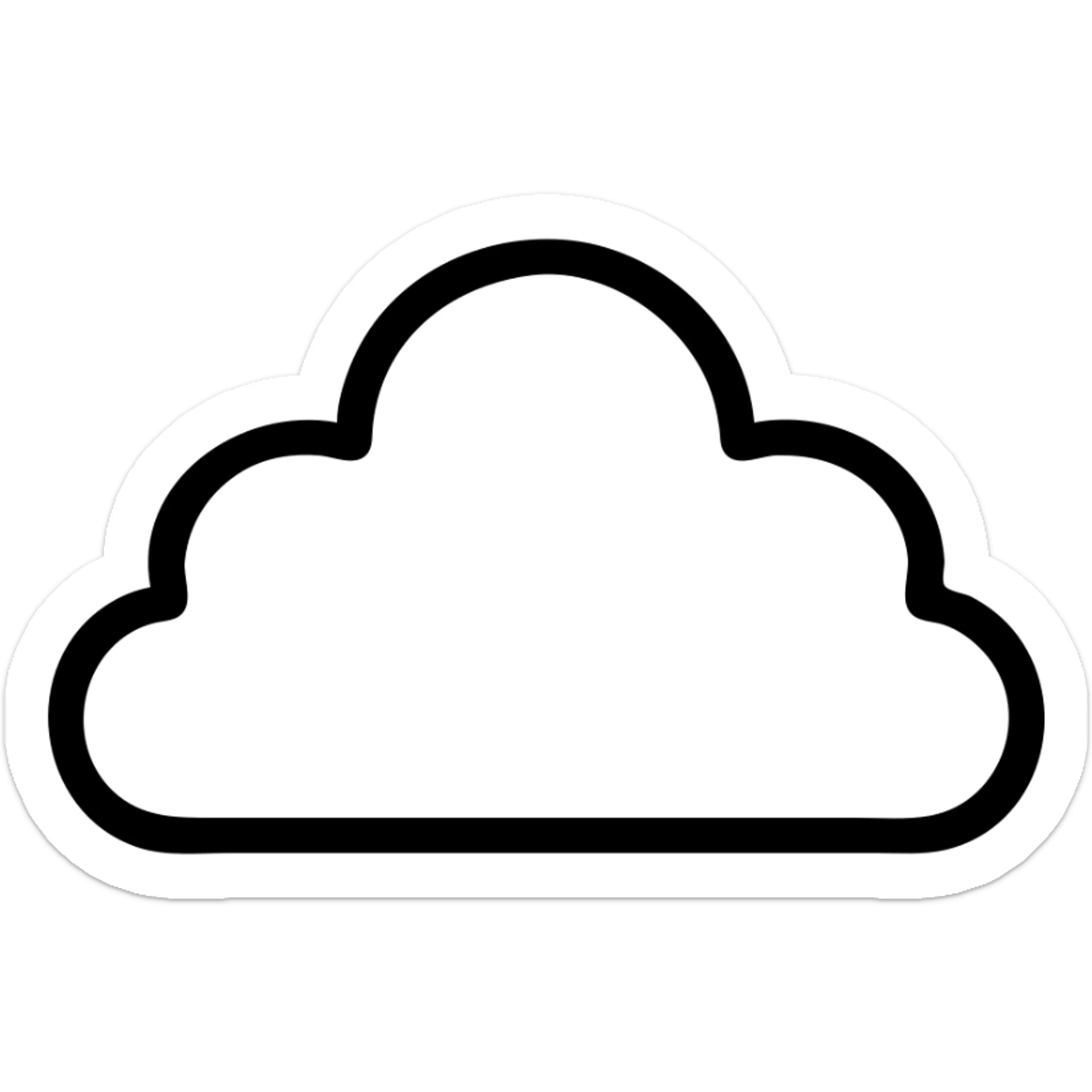 облако с 5 выступами sticker