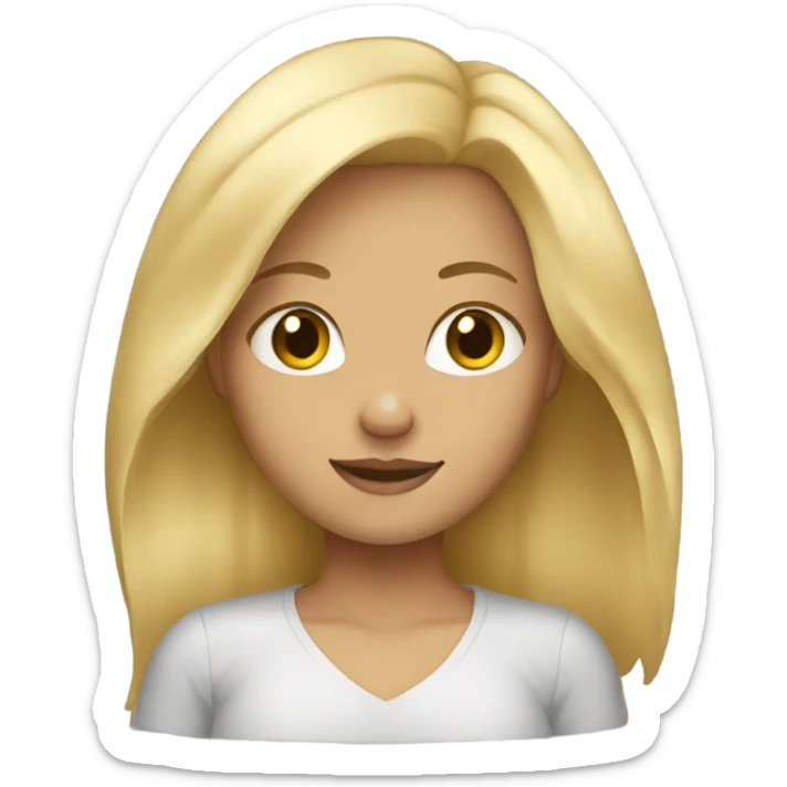 blond hair girl sticker