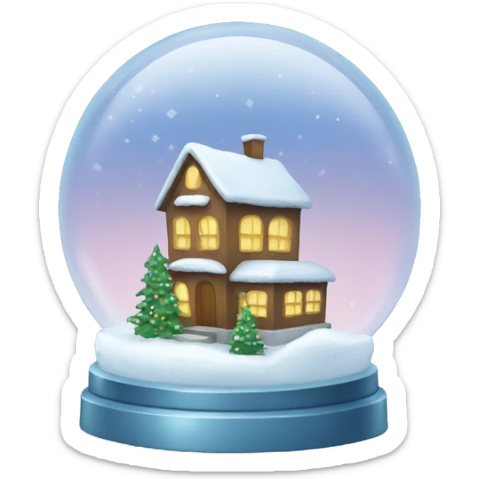 Snow globe sticker