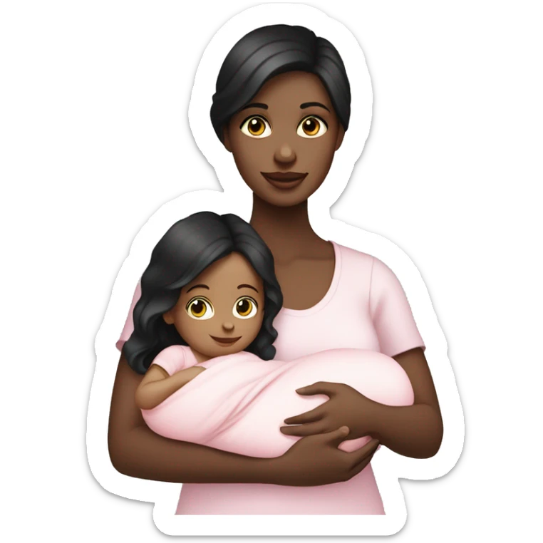 mom holding newborn baby girl with blue eyes and white skin baby dark hair white skin newborn girl pink sticker