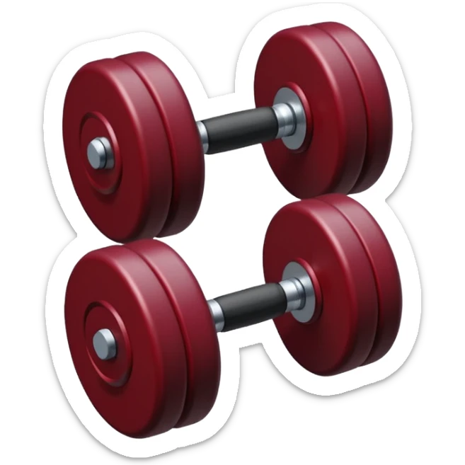 sticker de una pesa pequeña de color vino oscuro con rojo carmesí en full HD 4K sticker