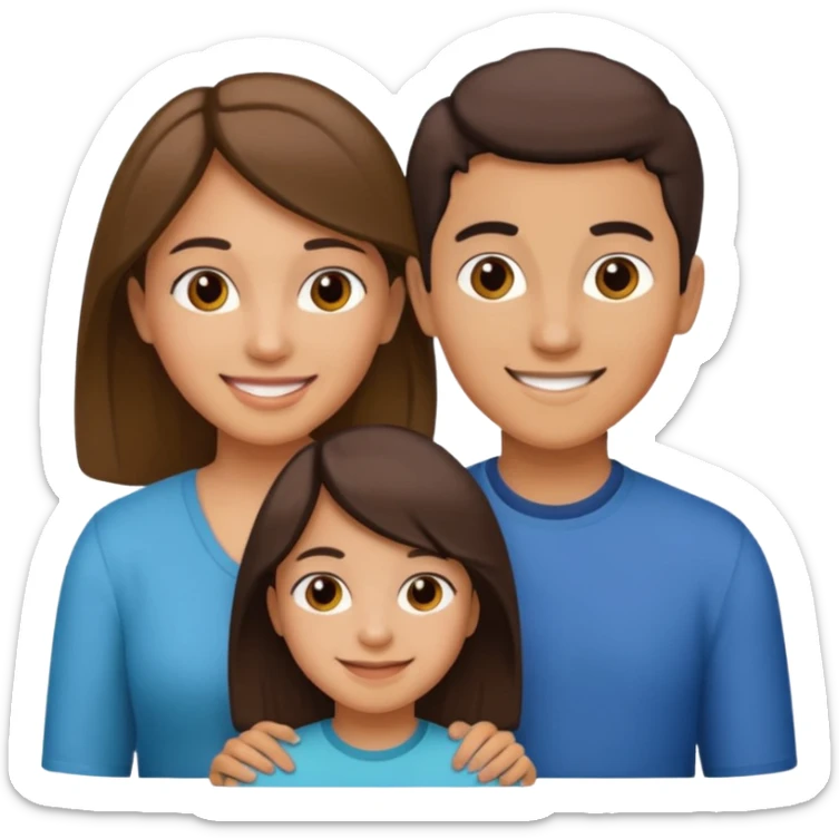 Latin mom with 3 kids. 15 year old girl. 13 year old boy and a 3 year old. sticker