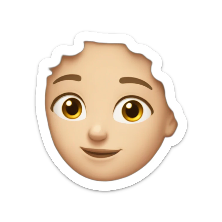 caucasian bald men huging a caucasian woman with long curly hair sticker