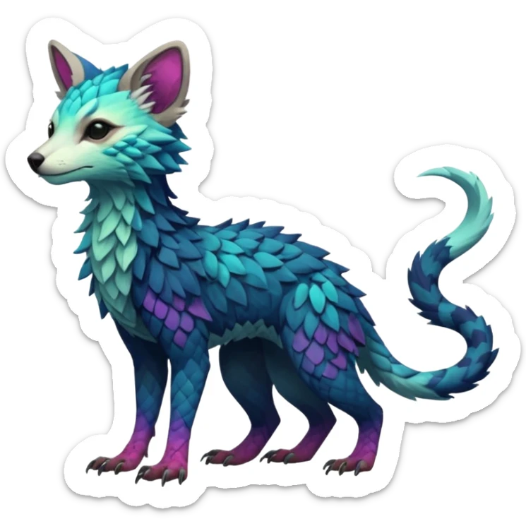 Modern Realistic Rare Fantasy Vernid-Trico-species by LiLaiRa full body sticker