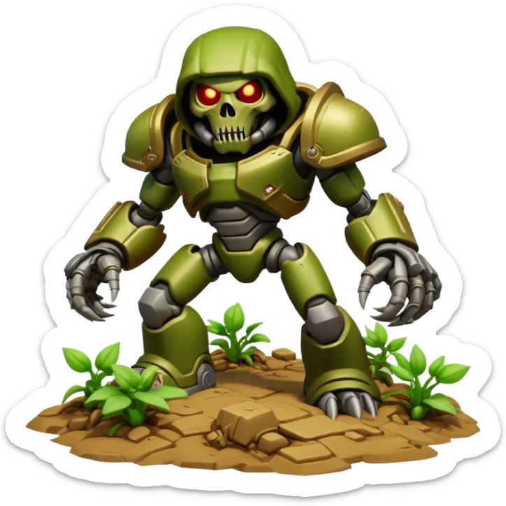 3D, cinematic ultra detailed 32k HD Doom srhoom in pvz 1, brought to life with stunning visual details, each lash, eye, and hair is shown in stunning detail, rich textures, visually rich, so lifelike that it feels like it could leap off the page at any moment sticker