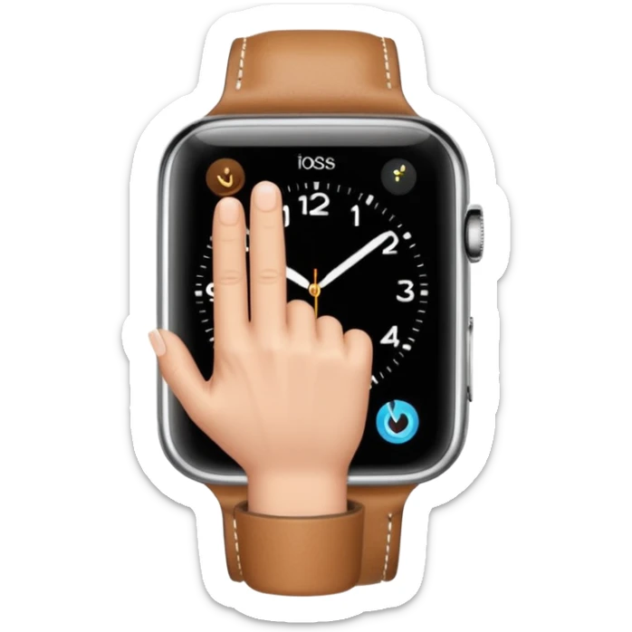 Just the finger like in the 4 picture but the watch on top of the sleeve  sticker