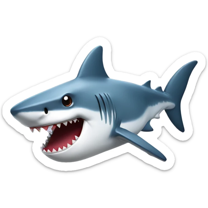 Shark with a top hat sticker