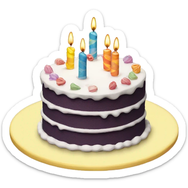 Birthday cake sticker