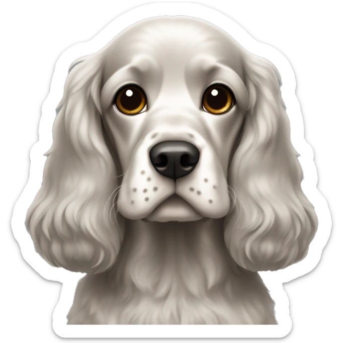 Black cocker spaniel  sticker