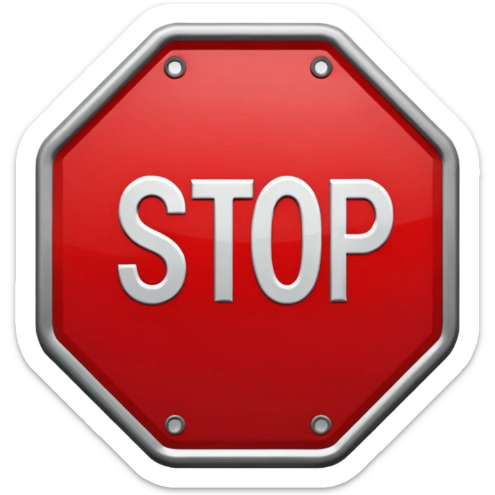  Stop no sticker