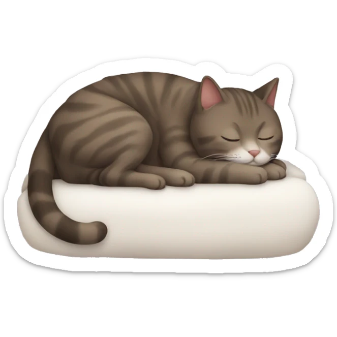 Sleeping cat sticker