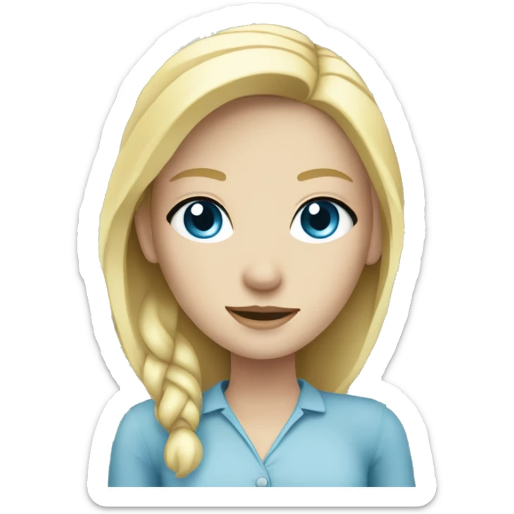 Blone white girl with blue eyes holding a lot of money sticker