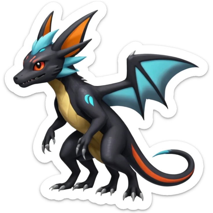 Salandit-Noivern-Nargacuga-Umbreon-Silvally-fusion (full body) sticker