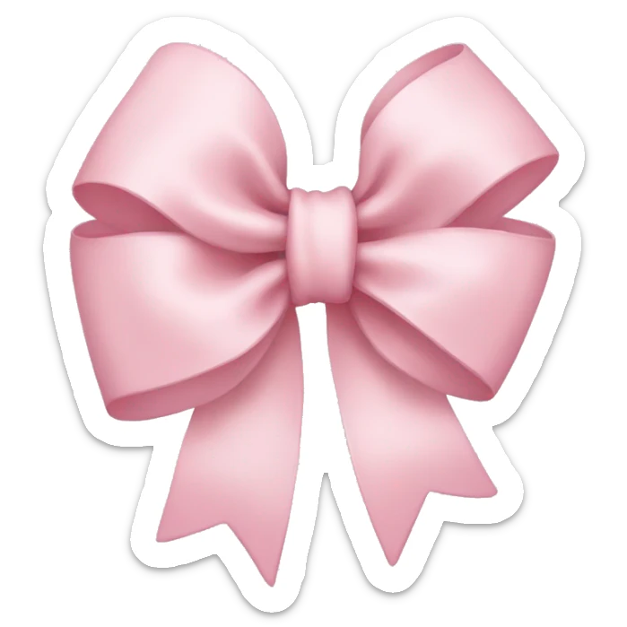 Light pink bow sticker