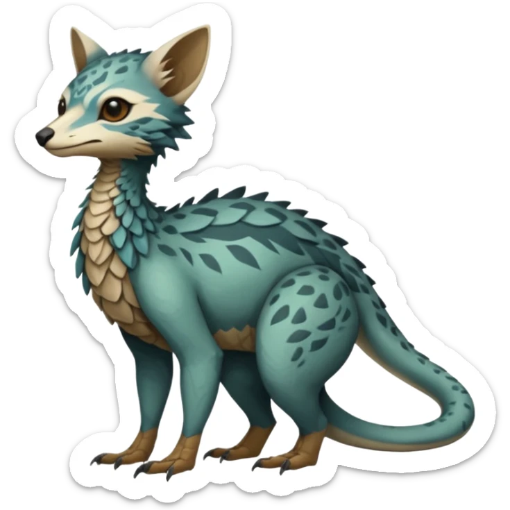 Modern Realistic Rare Fantasy Vernid-Trico-species by LiLaiRa full body sticker
