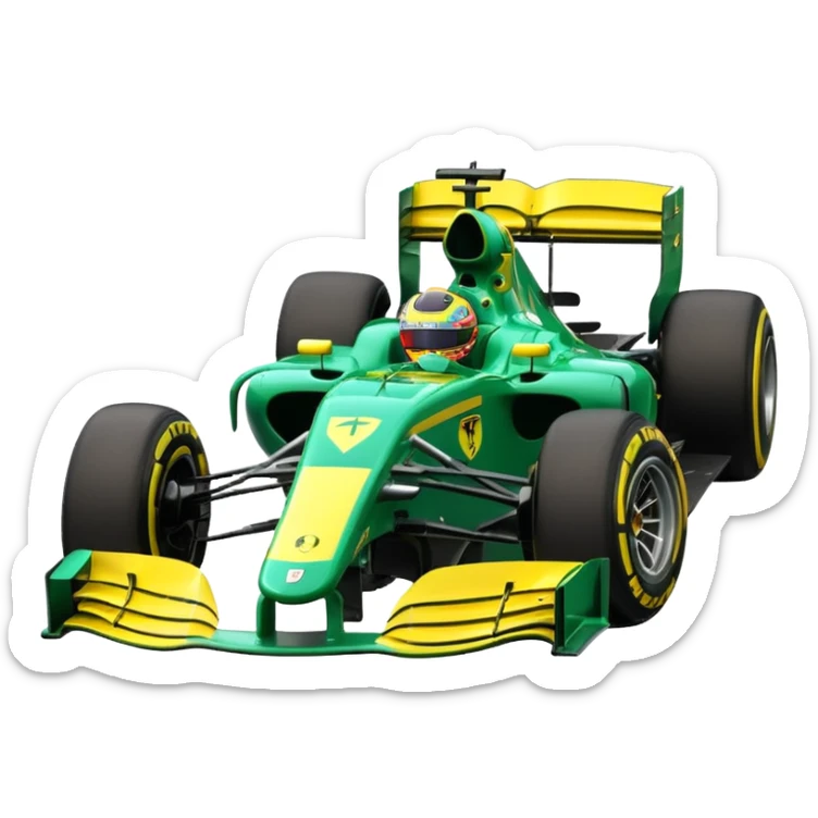 green and yellow ferrari f1 bell lewis hamilton helmet sticker