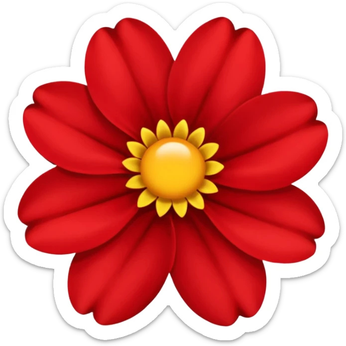 Love flower sticker