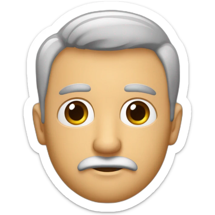 hombre  40 años guapo con barba moreno pelo engominado ojos grandes y nariz grande labios finos y cejas pobladas sticker