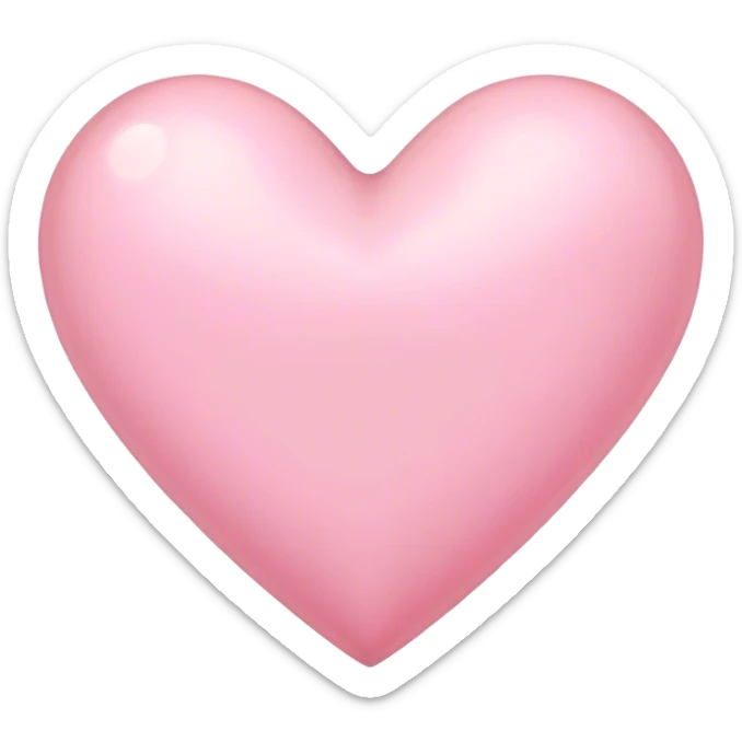 Light pink heart sticker