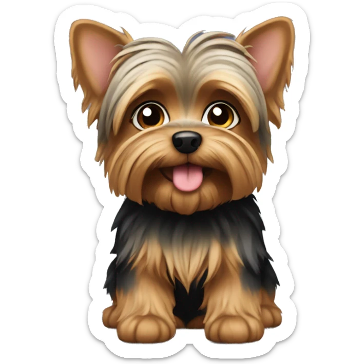 Yorky puppy sticker