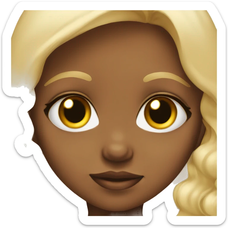 Baby girl with Big Brown eyes and blonde Hair sticker