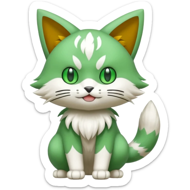 Sprigatito-Meowscarada-Pokémon-Fakémon-animal-fusion (full body) sticker