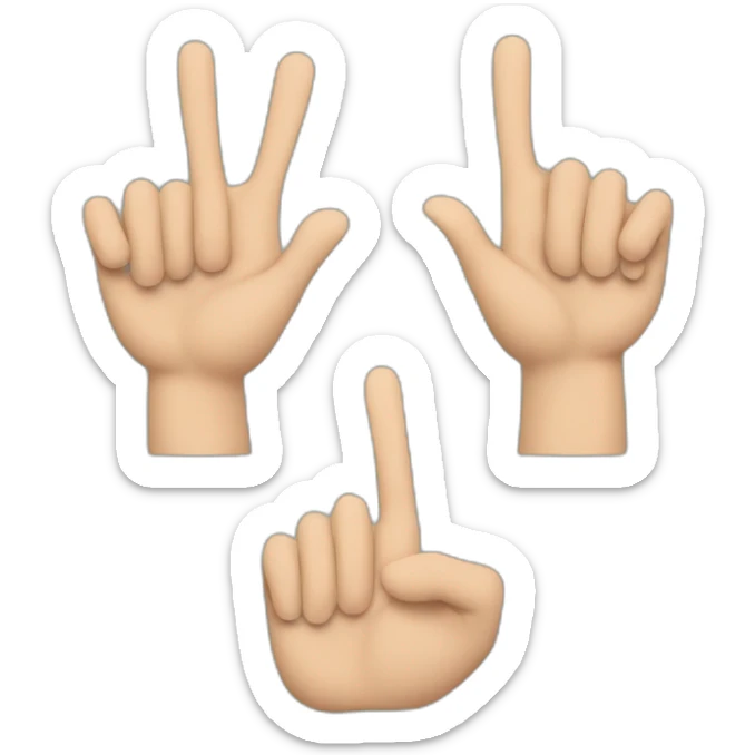 two hands one making the ok sign and the other putting a finger in the hole sticker